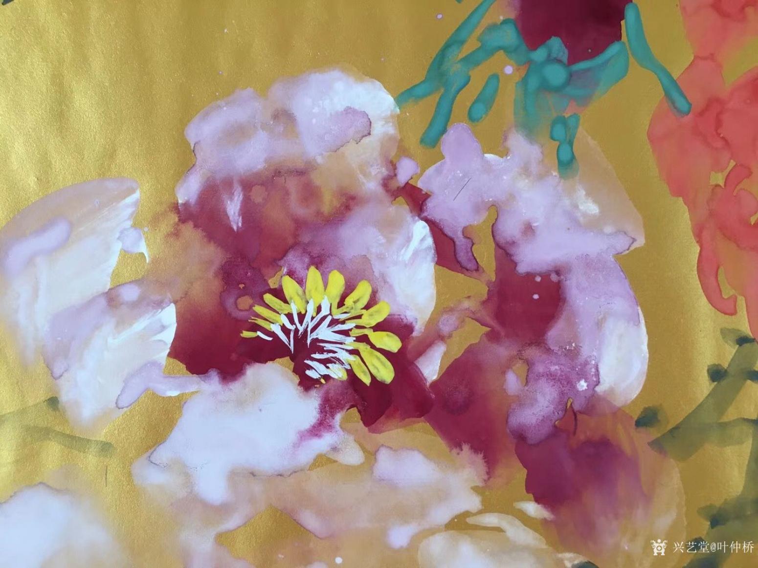 叶仲桥国画作品《花开富贵》【图2】