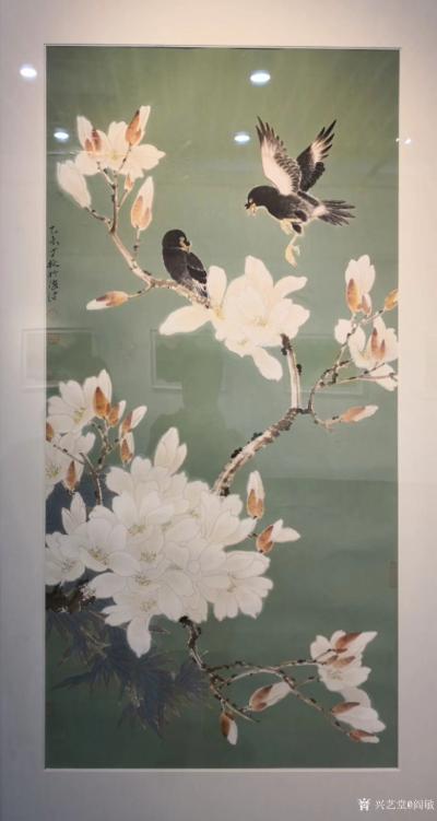 阎敏日记-2018年7月7日—16日，《聚行》罗国辉师生美术书法作品展在宝安区图书馆展厅隆【图8】