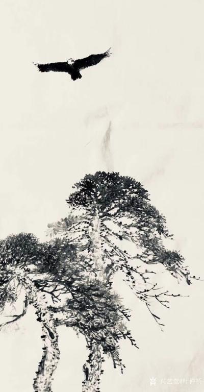 叶仲桥日记-一日一画；国画《高远图》，尺寸69*42cm，请欣赏【图2】