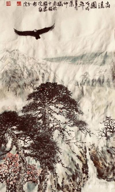 叶仲桥日记-一日一画；国画《高远图》，尺寸69*42cm，请欣赏【图5】