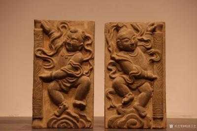 明清古艺收藏-古建筑装饰构件（童子献福）。雕刻生动形象，线条流畅优美。及具观赏或收藏。材质：青【图5】