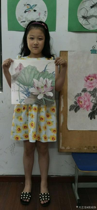 郭雨铮日记-锦泓轩书画工作室.雨铮老师的暑期班，聪明可爱，勤奋好学的学生们的工笔画作品 今天【图3】