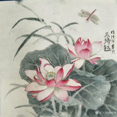 郭雨铮日记-锦泓轩书画工作室.雨铮老师的暑期班，聪明可爱，勤奋好学的学生们的工笔画作品 今天【图4】