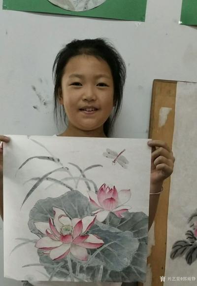 郭雨铮日记-锦泓轩书画工作室.雨铮老师的暑期班，聪明可爱，勤奋好学的学生们的工笔画作品 今天【图6】