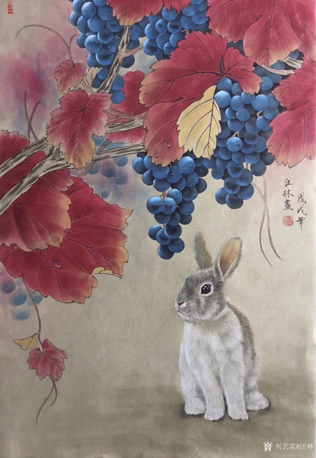 汪林国画作品《鸿运当头》