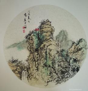 艺术品图片：艺术家西泉绘画工作室国画作品名称《山水练习50包邮》价格50.00 元