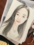 林丽姐日志-彩铅画，美女肖像画，对比照片，是不是比收藏照片更有意义【图1】