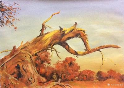 宋德发日记-水粉画《树》系列作品4幅，2018年作，尺寸60x 40cm，欢迎订制【图3】