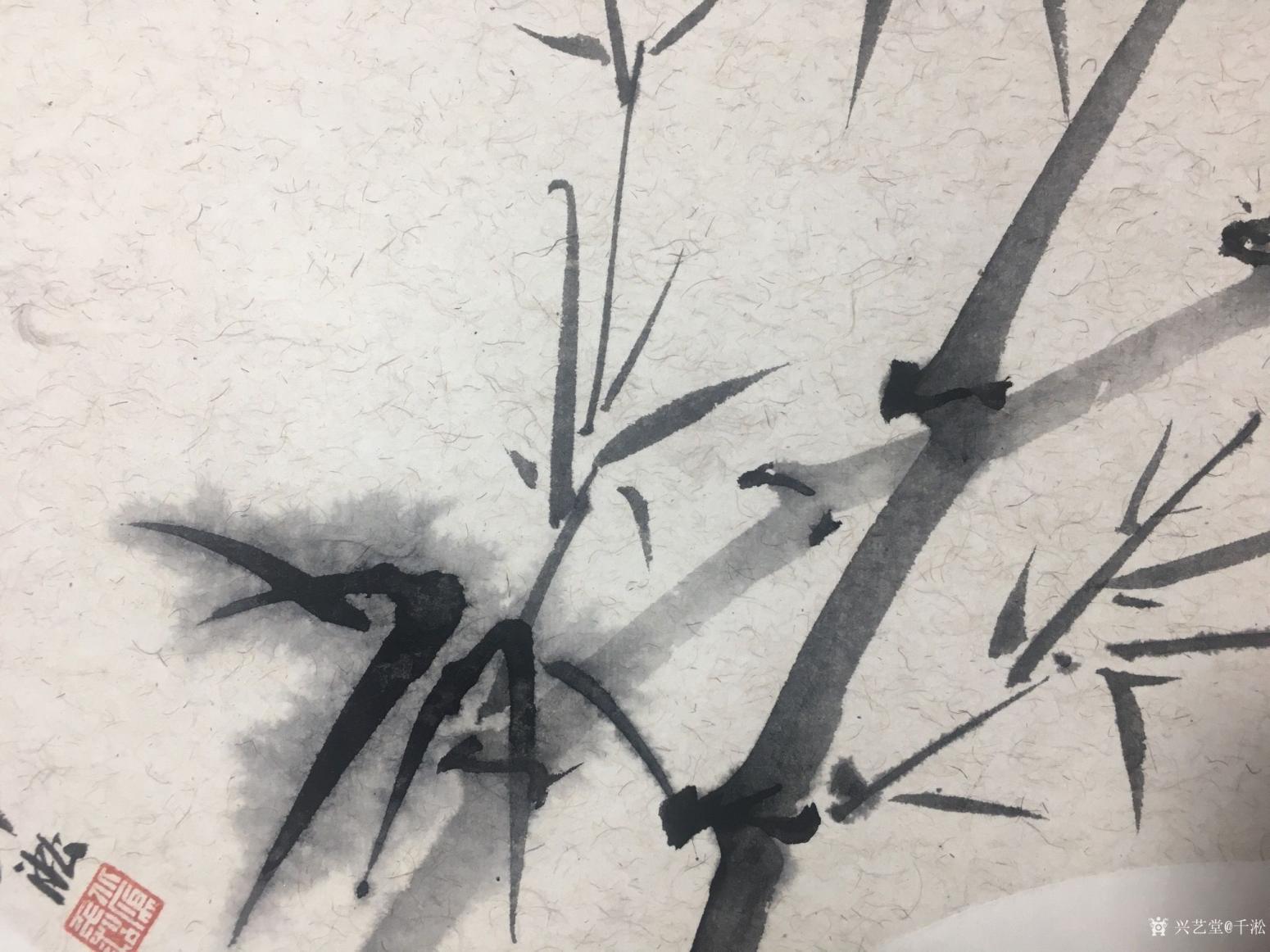 千淞国画作品《墨竹》【图1】