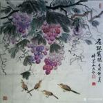 邓烈根日志-国画花鸟画近作《夏果甜甜》《雀跃紫珠》《清雅》《穿越雪林》～【图2】