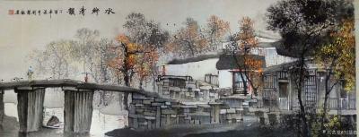 刘慧敏日记-《水乡清韵》，国画江南水乡系列作品5幅，尺寸68*138cm，请欣赏【图1】