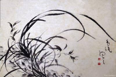 周牧天日记-周牧天国画兰花【图4】