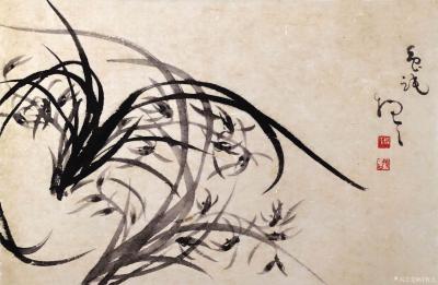 周牧天日记-周牧天国画兰花【图6】