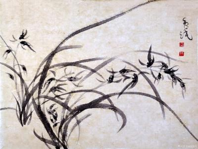 周牧天日记-周牧天国画兰花【图15】