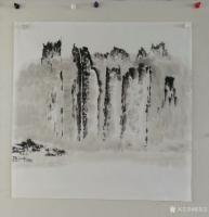 艺术家秦发艺日记:做人如山，挺胸站立，静观万物。
【老琴表意画】
一幅画，【图2】