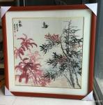 高勇利日志-《秋艳》《五福图》《家有五福》《云壑飞泉》，国画花鸟画小品，【图2】