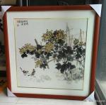 高勇利日志-《秋艳》《五福图》《家有五福》《云壑飞泉》，国画花鸟画小品，【图3】