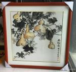 高勇利日志-《秋艳》《五福图》《家有五福》《云壑飞泉》，国画花鸟画小品，【图4】