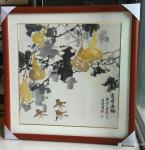 高勇利日志-《秋艳》《五福图》《家有五福》《云壑飞泉》，国画花鸟画小品，【图5】