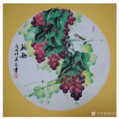 党文军收藏-《秋趣》68x68《鸿运当头》68x138，此两幅作品已被浙江省诸暨暨阳街道乐园【图2】