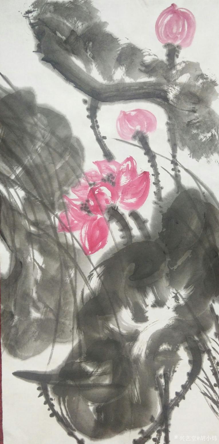 胡小炜（润德）国画作品《荷香十里》【图2】