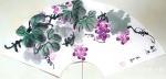 李万勤日志-国画葡萄扇面一组，请欣赏。
以寂寞为伴，书画相陪，感受那一【图4】