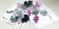 艺术家李万勤日记:国画葡萄扇面一组，请欣赏。
以寂寞为伴，书画相陪，感受那一【图5】