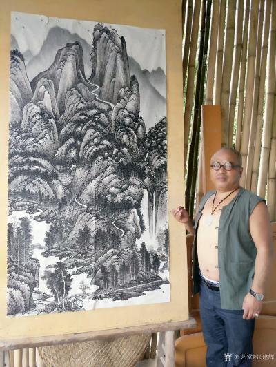 张建辉日记-六尺整宣山水稿，最后的细心收拾和打点了【图2】