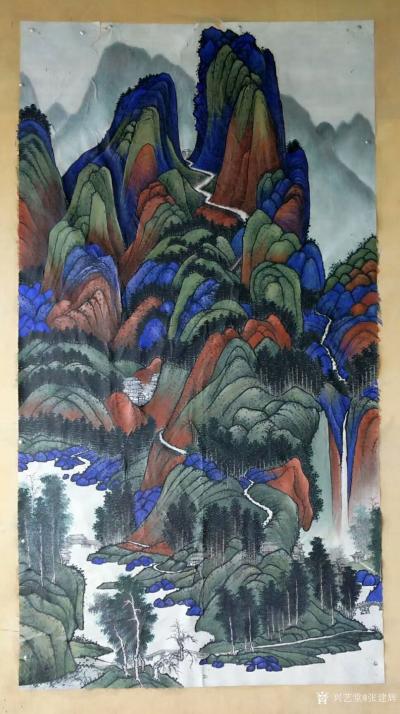 张建辉日记-六尺整宣山水稿，最后的细心收拾和打点了【图3】