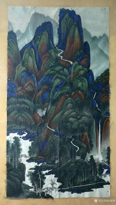 张建辉日记-六尺整宣山水稿，最后的细心收拾和打点了【图4】