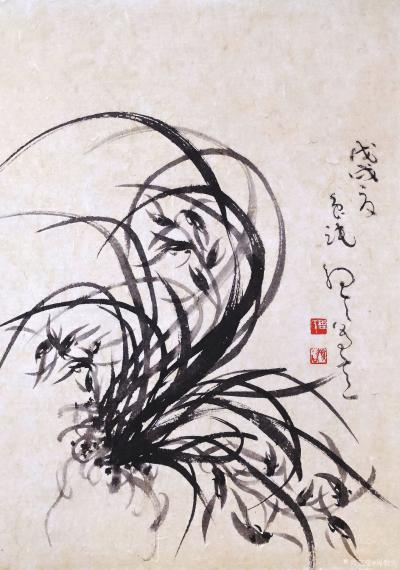 周牧天日记-周牧天水墨兰花【图3】