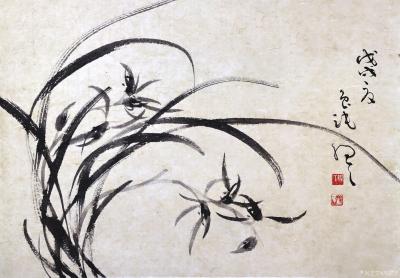 周牧天日记-周牧天水墨兰花【图5】