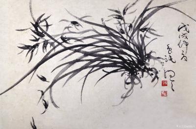 周牧天日记-周牧天水墨兰花【图7】