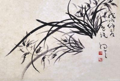 周牧天日记-周牧天水墨兰花【图9】