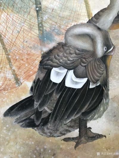 牟凌艳日记-国画”鸟穿浮云云不惊， 尘沙流水水尚清 ，任他尘世多喧嚣， 静我凡心立功名。”6【图3】