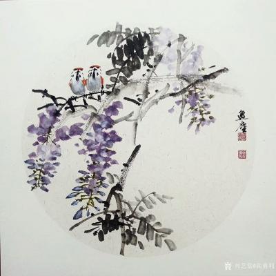 高勇利日记-国画花鳥小品一组《鳶尾》《紫藤》《卷丹》《凌霄》《枇杷》《芙蓉》《白牡丹》《鸡冠【图1】