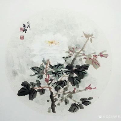 高勇利日记-国画花鳥小品一组《鳶尾》《紫藤》《卷丹》《凌霄》《枇杷》《芙蓉》《白牡丹》《鸡冠【图6】