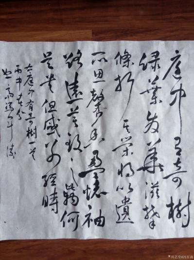 冯军涛日记-庭中有奇树，绿叶发华滋。
古诗十九首之一
两年前作！【图1】