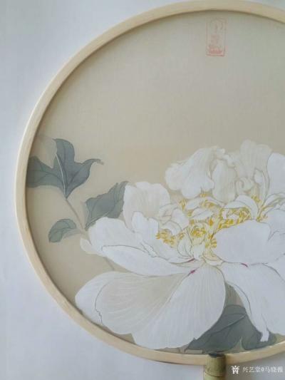 马晓薇日记-扇面《百花图》系列作品，手如柔荑，肤如凝脂，领如蝤蛴，齿如瓠犀，螓首蛾眉，巧笑倩【图2】