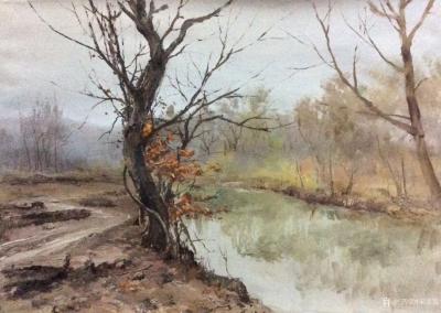 宋德发日记-水粉画小树林写生系列作品5幅，展示大自然的法则【图3】