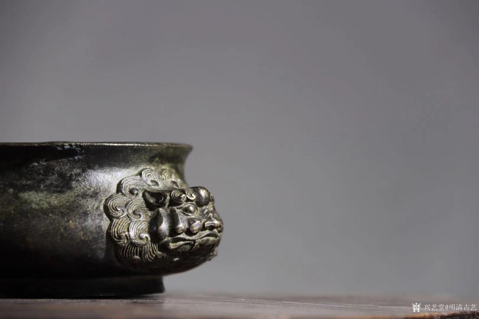 明清古艺文玩杂项作品《双兽香炉》