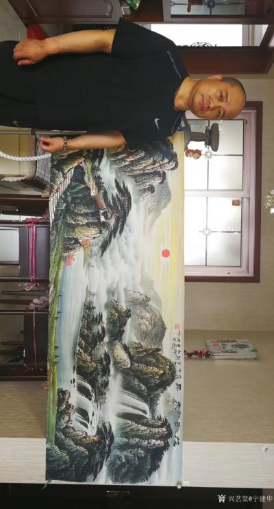 宁建华日记-刚完成的小六尺《祥居福地》，国画彩墨山水画，送给老师们欣赏指导一下【图1】