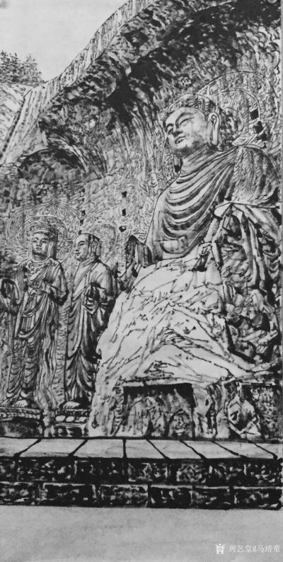 马培童日记-34，焦墨画，绝不是素描，
  焦墨画、黑墨乾而近燥者。将墨汁置于砚中，用墨锭【图2】