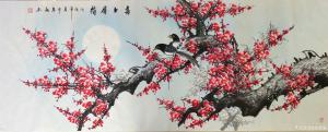 艺术品图片：艺术家刘慧敏国画作品名称《喜上眉梢之红梅》价格1200.00 元