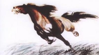郭浩艺日记-国画骏马系列作品，雄风萬里，请欣赏【图1】