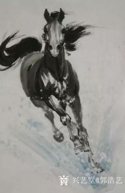 郭浩艺日记-国画骏马系列作品，雄风萬里，请欣赏【图3】