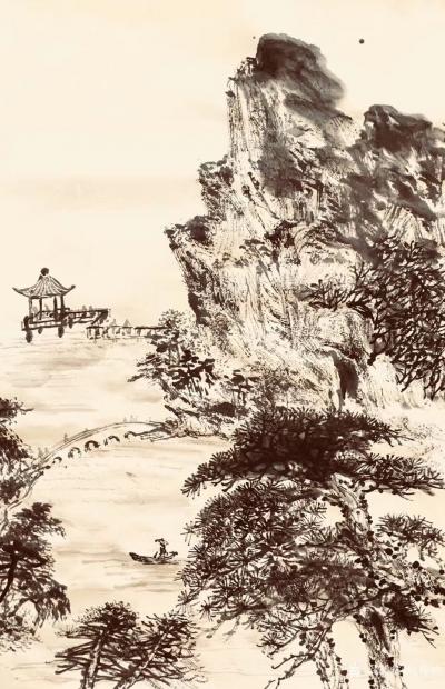 叶仲桥日记-每天一画《大美肇庆》初稿，规格58*34，国画写意山水画，请欣赏【图2】