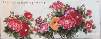 刘传军日记-305号《江山万里揽胜图》最新创作的山书画作品，306号《富贵吉祥图》，今日由山【图2】