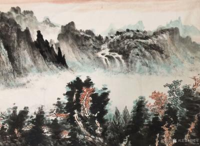 刘传军日记-305号《江山万里揽胜图》最新创作的山书画作品，306号《富贵吉祥图》，今日由山【图5】