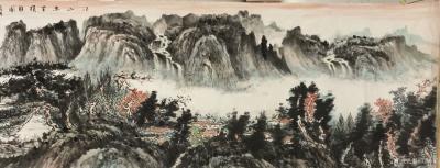 刘传军日记-305号《江山万里揽胜图》最新创作的山书画作品，306号《富贵吉祥图》，今日由山【图6】